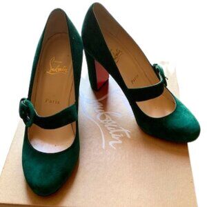 Christian Louboutin Fyalta Velour Suede Pumps EUC Size 37